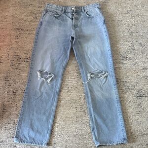 Zara Women's Light Blue Straight Leg Jeans size 10
